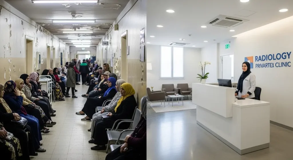 Comparaison hôpital public et clinique privée pour une IRM au Maroc