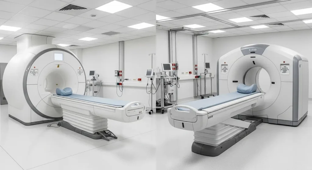Différence entre appareil IRM et scanner dans un hôpital marocain