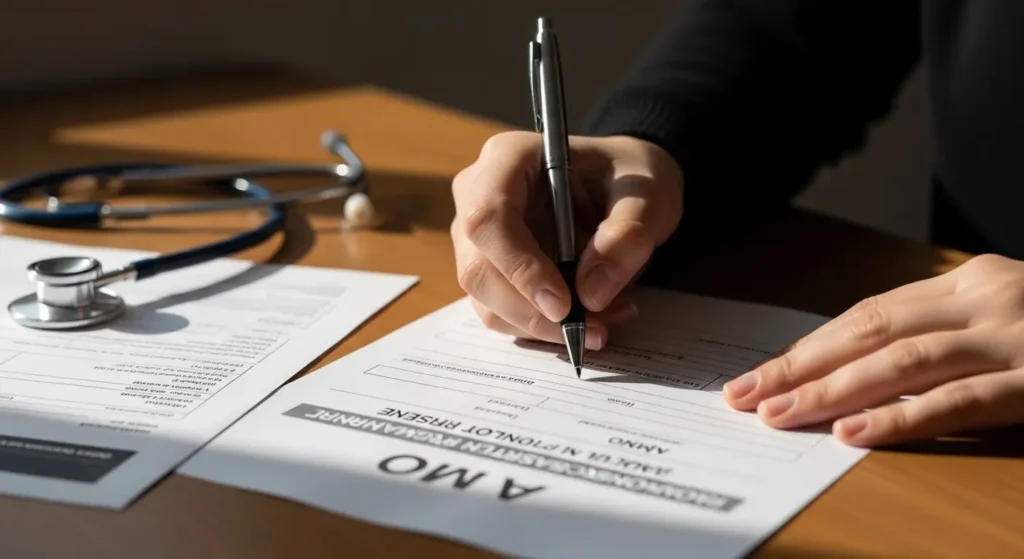 Formulaire de remboursement AMO CNSS pour une IRM au Maroc