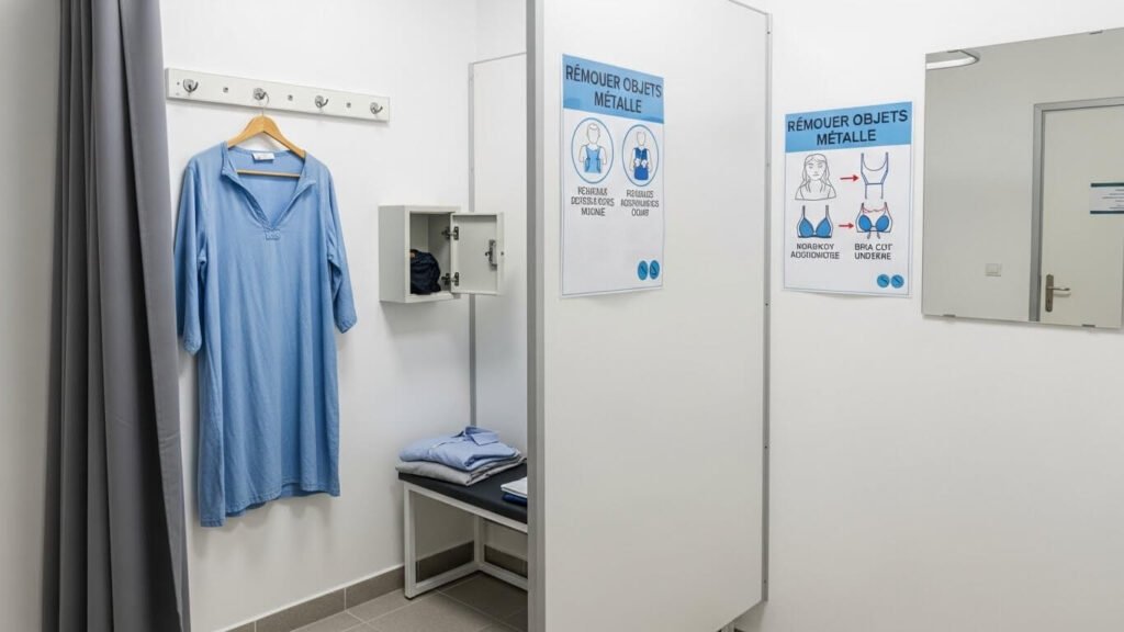 Préparation dans la cabine