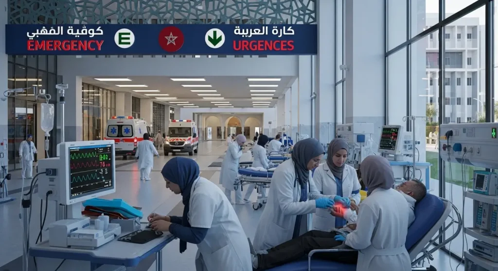 Service urgences hôpital marocain pour complications kystes rénaux