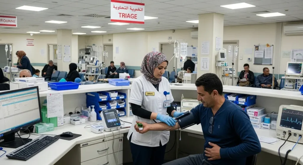 Triage aux urgences dun hôpital marocain - évaluation patient avec suspicion docclusion